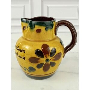 VTG Aller Vale Torquay Pottery Pitcher Mug "Motto Ware" Kerswell Daisy Pattern